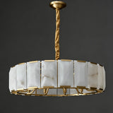 Spanish Alabaster Chandelier View 14 | Lashima Alabaster Halo Ring Chandelier | Modern Luxury Pendant Light for Living Room | JINSHE | JINSHE