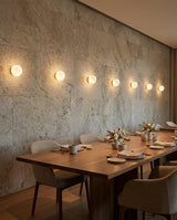 Lava Alabaster Curated Alabaster Wall Sconce – handcrafted surface texture