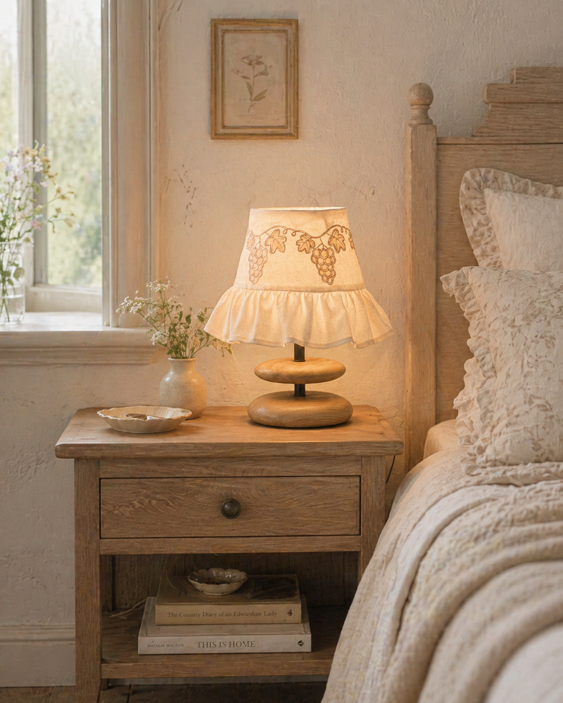 Lavelle Curated Iron & Glass Table Lamp installed in residential dining space
