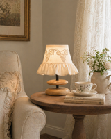 Lavelle Curated Iron & Glass Table Lamp – illuminated warm ambiance setting