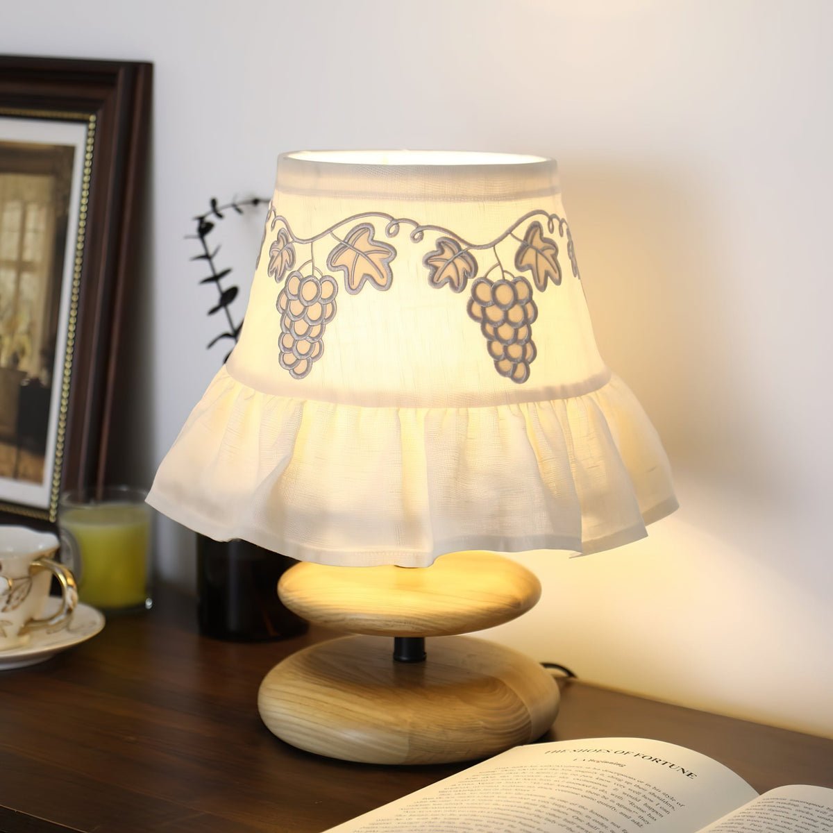 Lavelle Curated Iron & Glass Table Lamp – dimensional scale reference