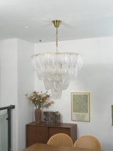 Layered Glass Petal Curated Mouth-Blown Frosted – structural canopy joint detail