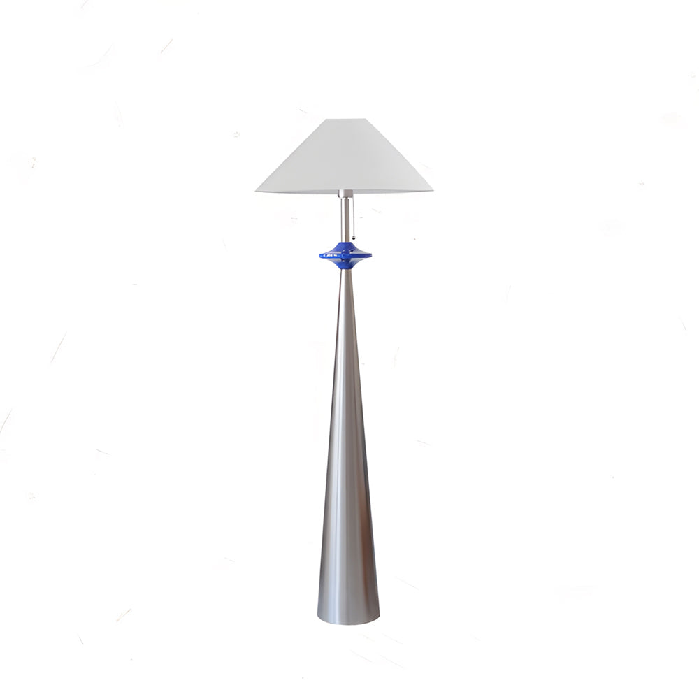 Lazuro Cone Floor Curated Iron & Glass Floor Lam – illuminated warm ambiance setting #1