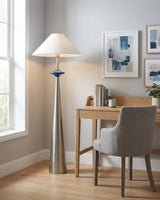 Lazuro Cone Floor Curated Iron & Glass Floor Lam – side angled contour profile