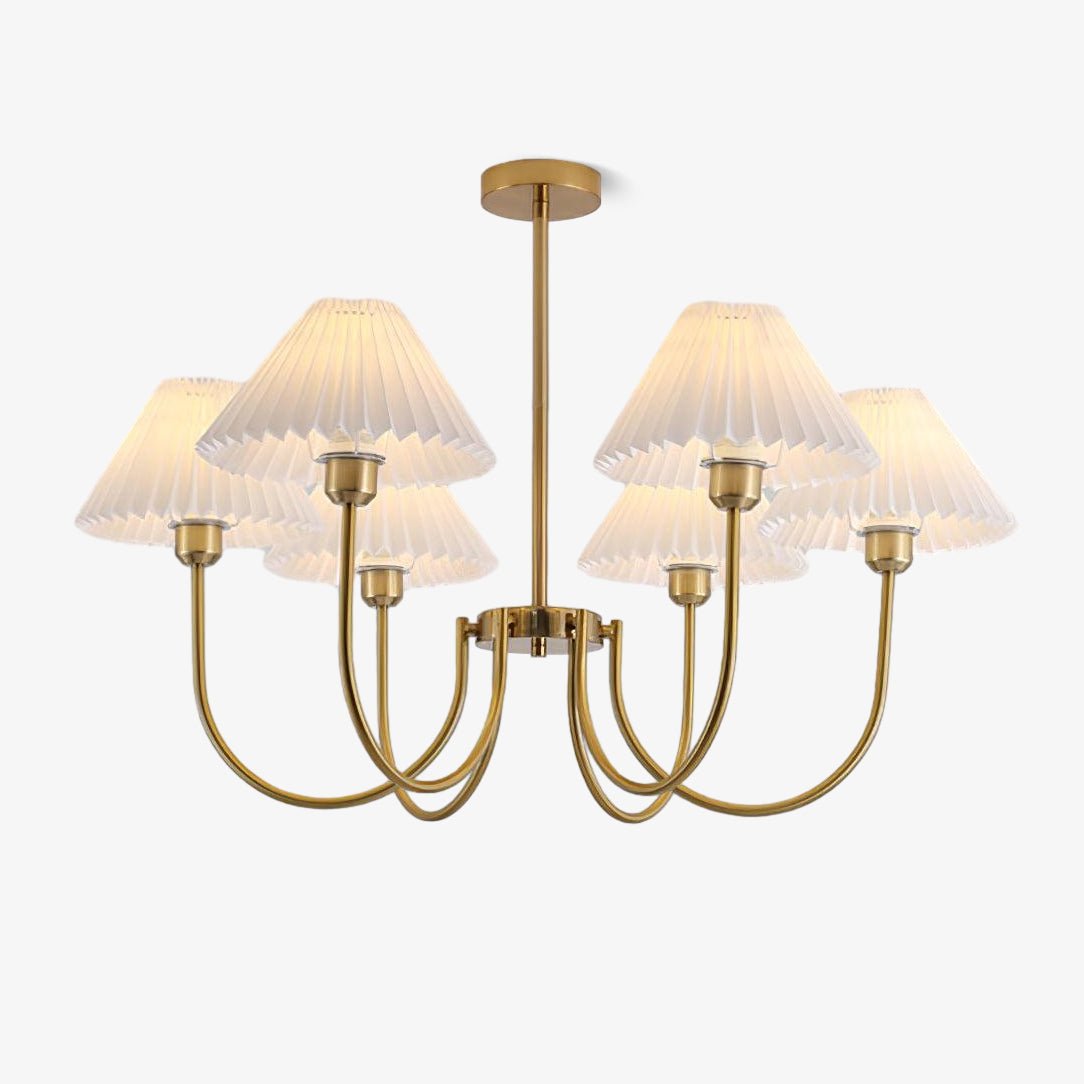Lenore Pleated Curated Iron & Glass Chandelier – Iron & Glass Chandelier