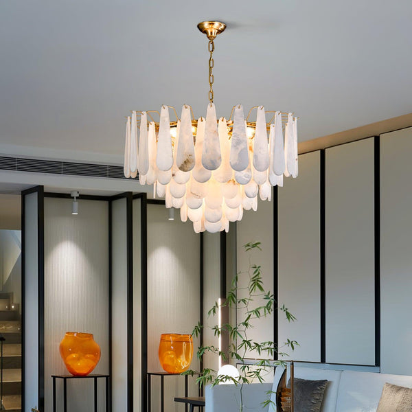 Leon Alabaster Curated Alabaster Chandelier