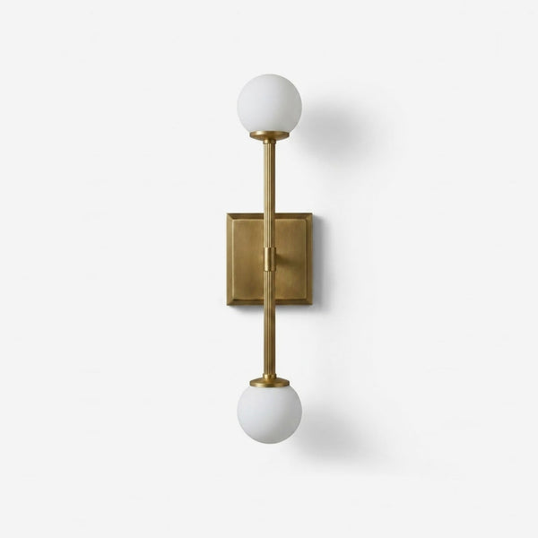 Leviano Brass Curated Mouth-Blown Frosted Glass