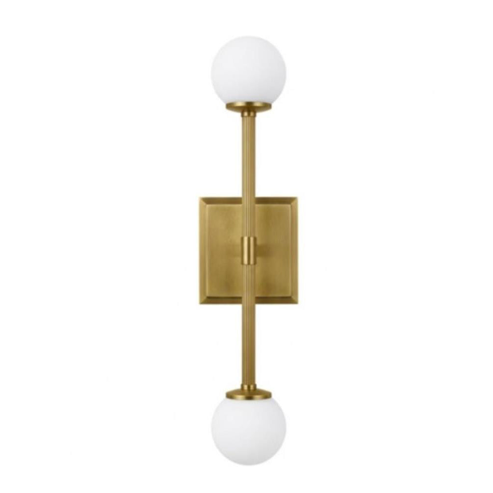 Leviano Brass Curated Mouth-Blown Frosted Glass – side angled contour profile