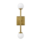 Leviano Brass Curated Mouth-Blown Frosted Glass – side angled contour profile