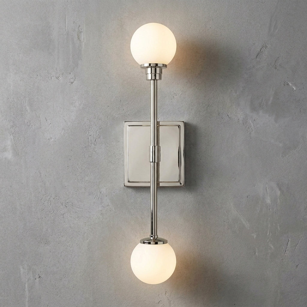 Leviano Brass Curated Mouth-Blown Frosted Glass – W 7.6cm x H 51cm  W 3.7 x H 20.2 finish configuration #1