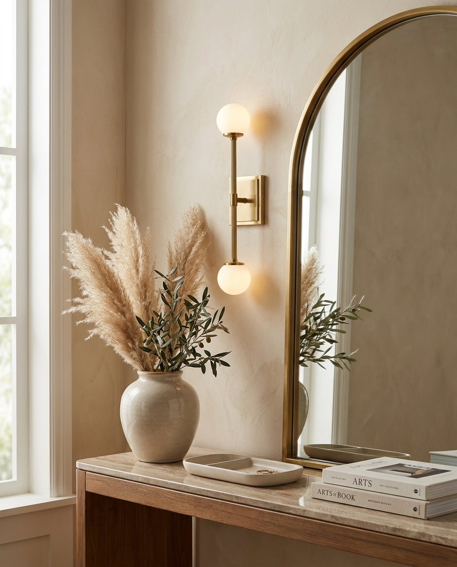 Leviano Brass Curated Mouth-Blown Frosted Glass – architectural ceiling profile