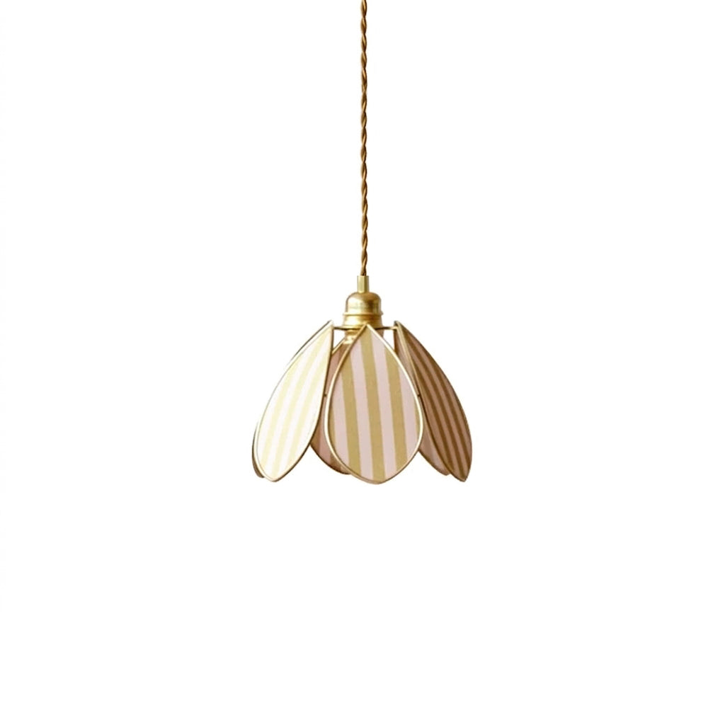 Lienne Curated Iron & Glass Pendant Light – illuminated warm ambiance setting #1