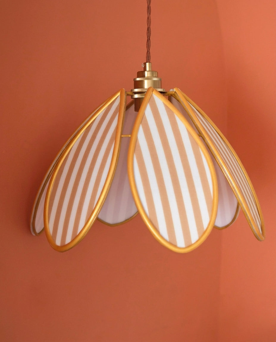 Lienne Curated Iron & Glass Pendant Light – unlit natural material contrast