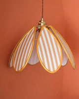Lienne Curated Iron & Glass Pendant Light – unlit natural material contrast