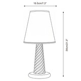 Lignora Curated Iron & Glass Table Lamp – macro detail view