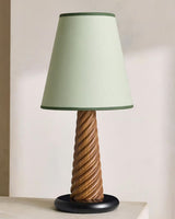 Lignora Curated Iron & Glass Table Lamp – full fixture elevation view