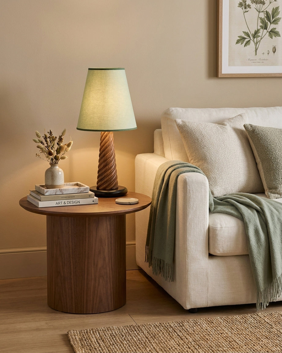 Lignora Curated Iron & Glass Table Lamp