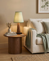 Iron & Glass craftsmanship detail on Lignora Curated Iron & Glass Table Lamp