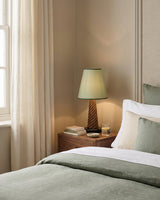 Lignora Curated Iron & Glass Table Lamp – dimensional scale reference