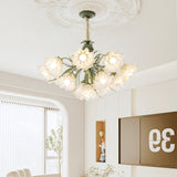 Lily Of The Valley Flower Chandelier – Handcrafted Material Texture and Detail View