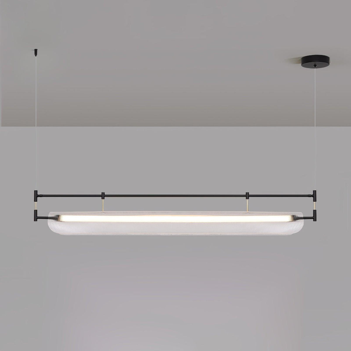 Linear Strip Chandelier – Ambient Illumination in Luxury Interior Setting View 19