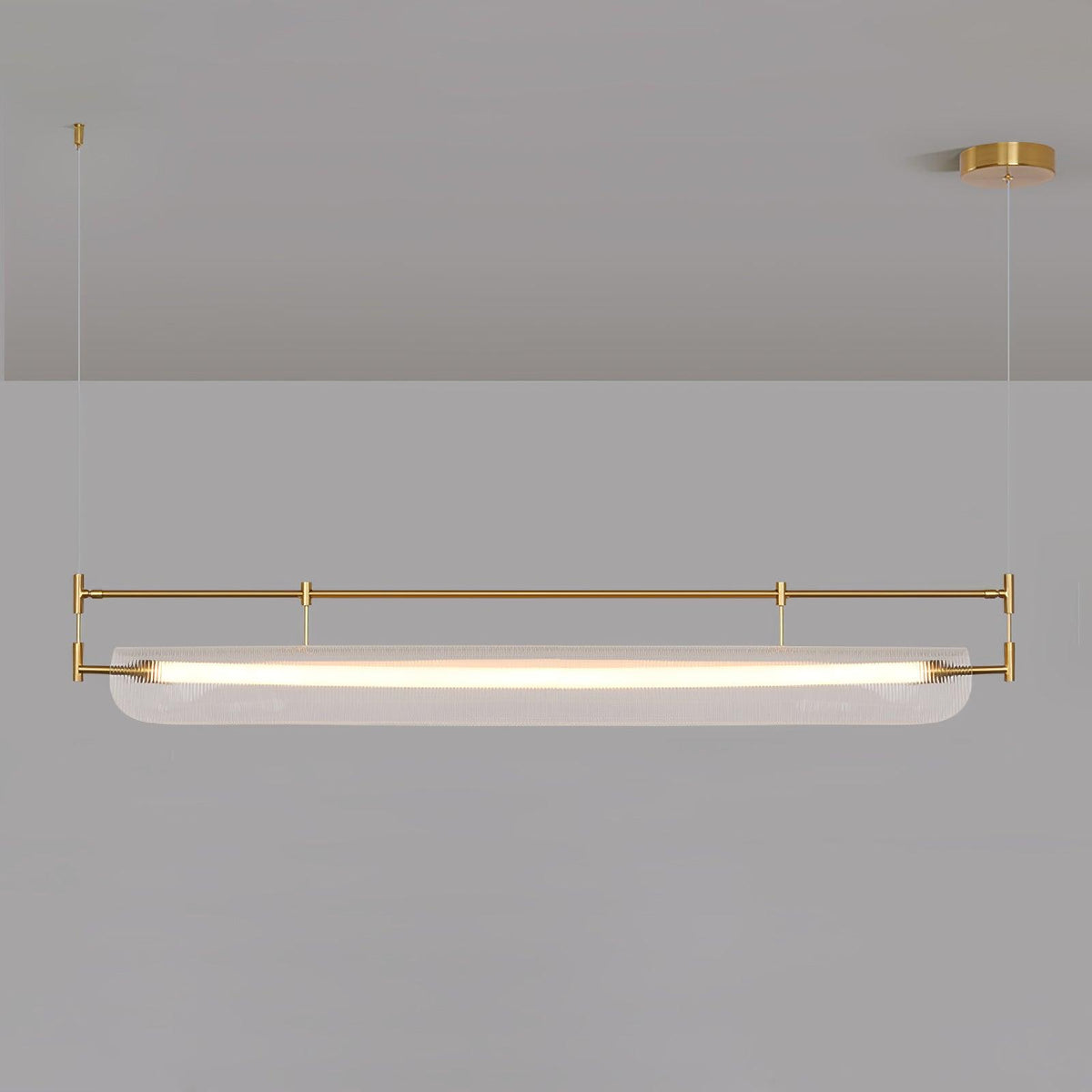 Linear Strip Chandelier – Ambient Illumination in Luxury Interior Setting View 18