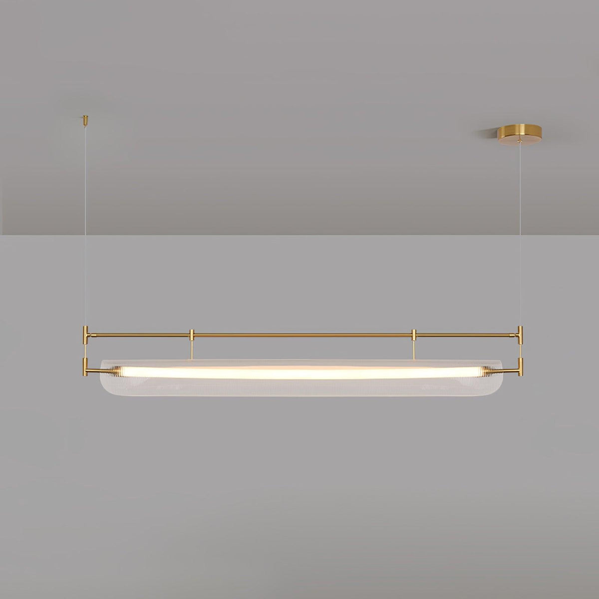 Linear Strip Chandelier – Ambient Illumination in Luxury Interior Setting View 16