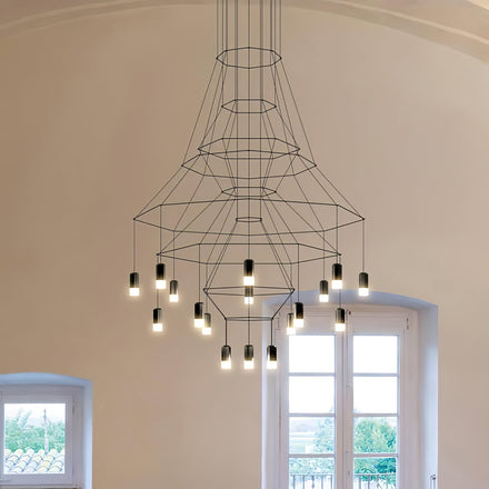 Modern Lattice Chandelier