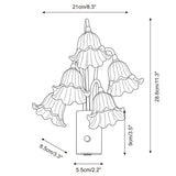 Lirio Bloom Curated Iron & Glass Wall Sconce – macro detail view