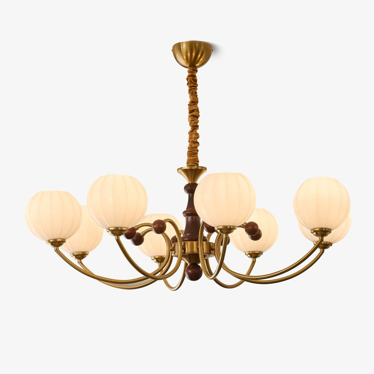 Livia Curated Mouth-Blown Frosted Glass Chandeli – Mouth-Blown Frosted Glass Chandelier
