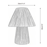 Green Stripe Mushroom Curated Iron & Glass Table – macro detail view