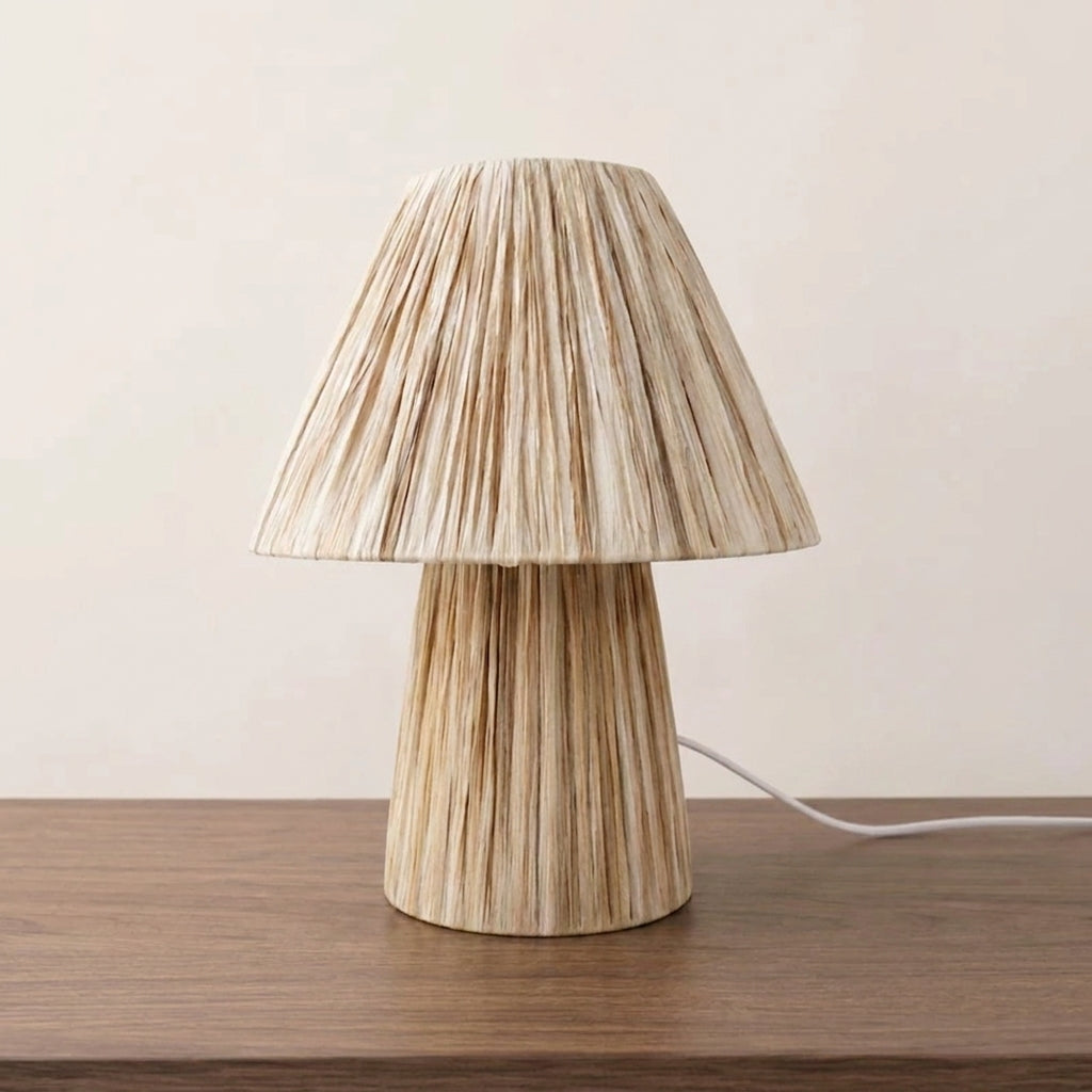 Green Stripe Mushroom Curated Iron & Glass Table – W 29cm x H 38cm  W 11.4 x H 14.9 finish configuration