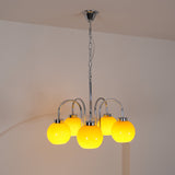 Loa Chandeliers Curated Mouth-Blown Frosted Glas – illuminated warm ambiance setting