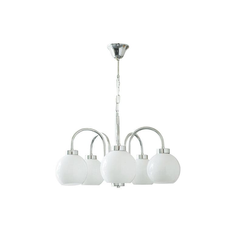 Loa Chandeliers Curated Mouth-Blown Frosted Glas – unlit natural material contrast #1