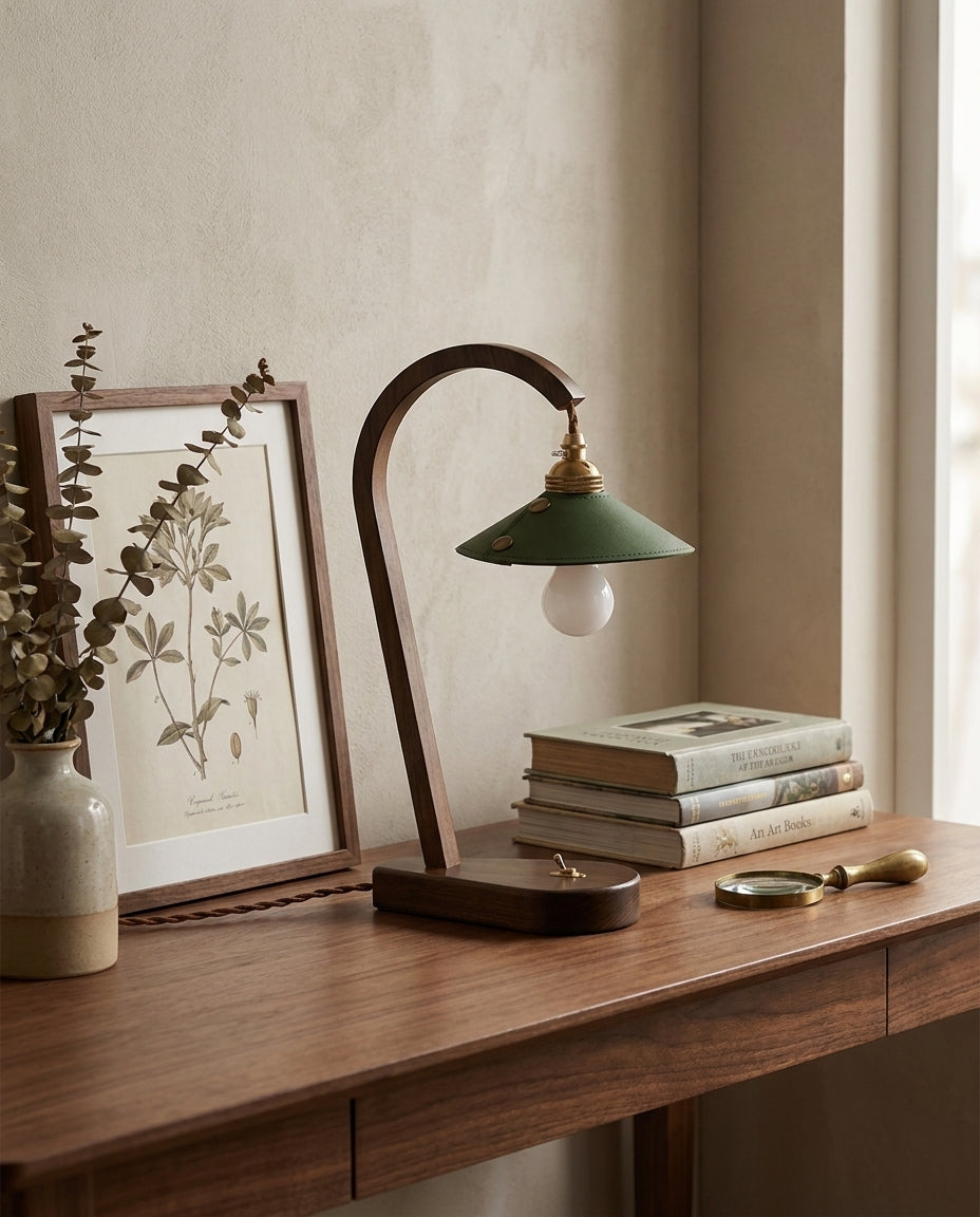 Lodora Curated Solid Brass Table Lamp – illuminated warm ambiance setting