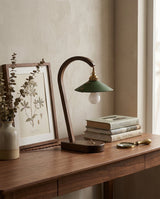 Lodora Curated Solid Brass Table Lamp – illuminated warm ambiance setting