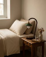 Lodora Curated Solid Brass Table Lamp – spatial dining room perspective