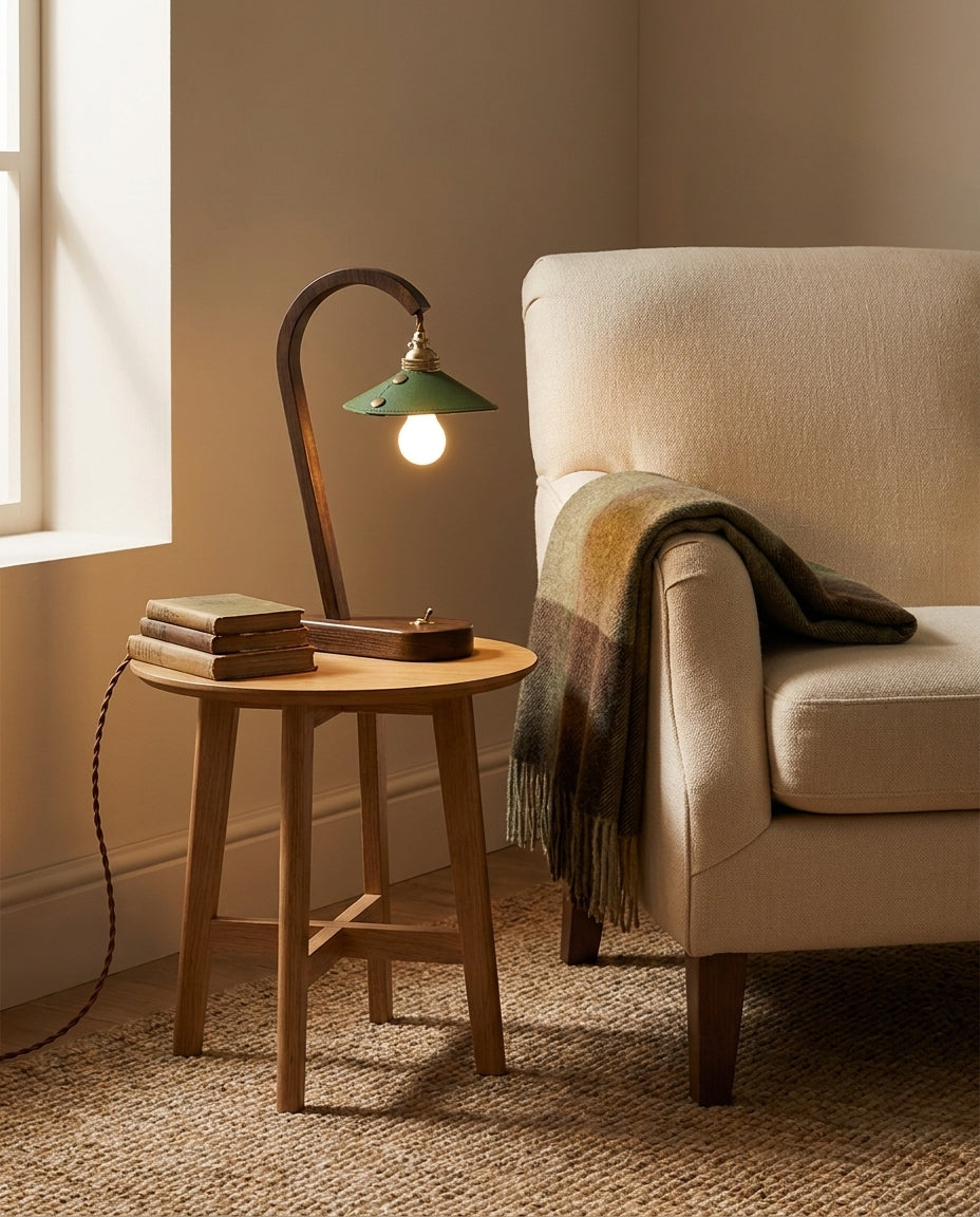 Lodora Curated Solid Brass Table Lamp – architectural ceiling profile