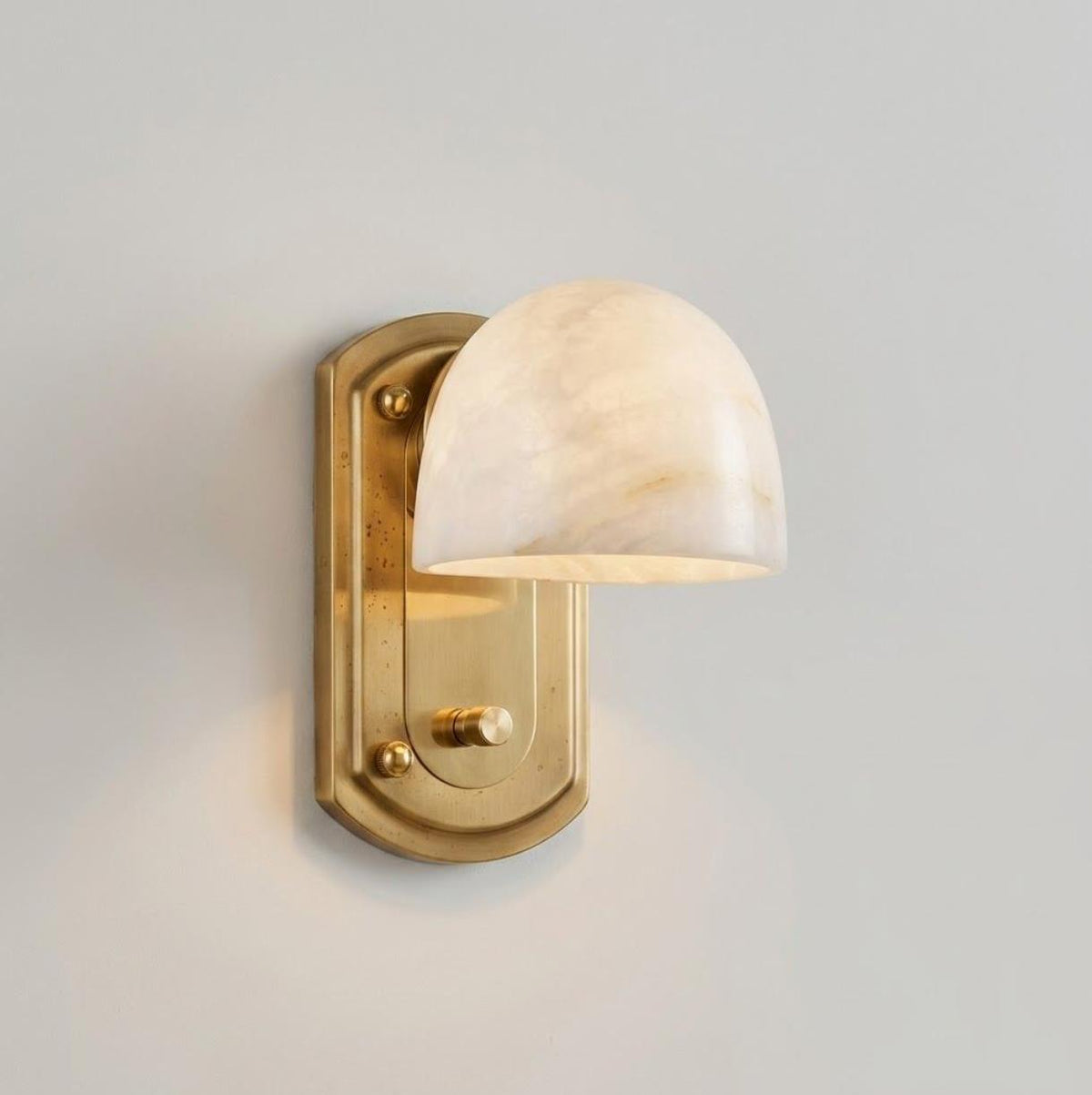 Lorina Alabaster Curated Alabaster Wall Sconce – W 20 cm × H 20 cm    W 7.8 × H 7.8 finish configuration