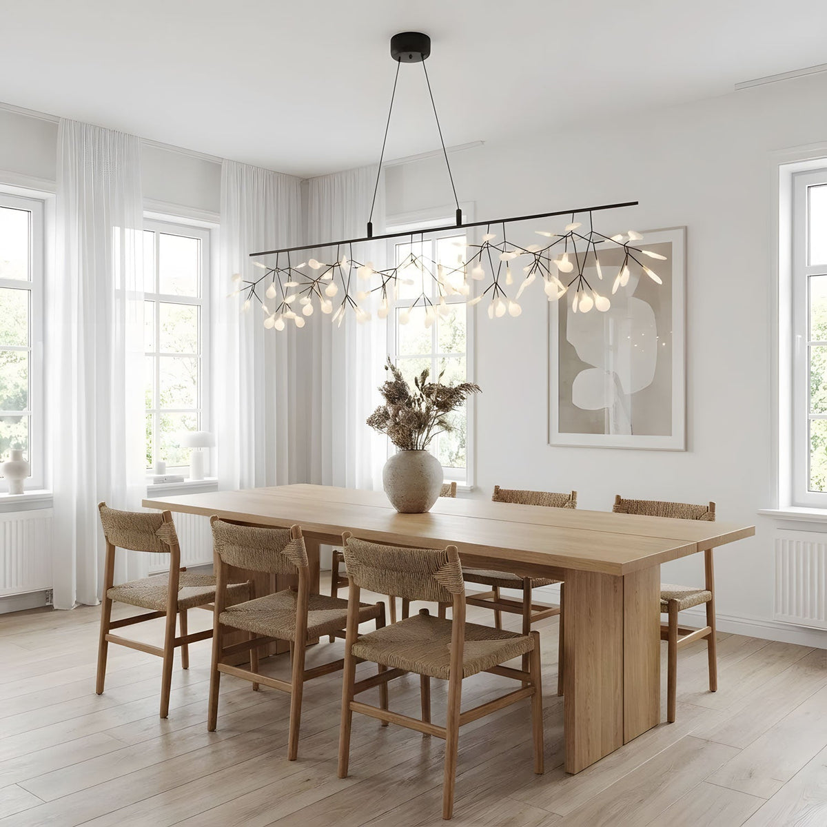 Long Style Firefly Led Chandelier – Ambient Illumination in Luxury Interior Setting View 4