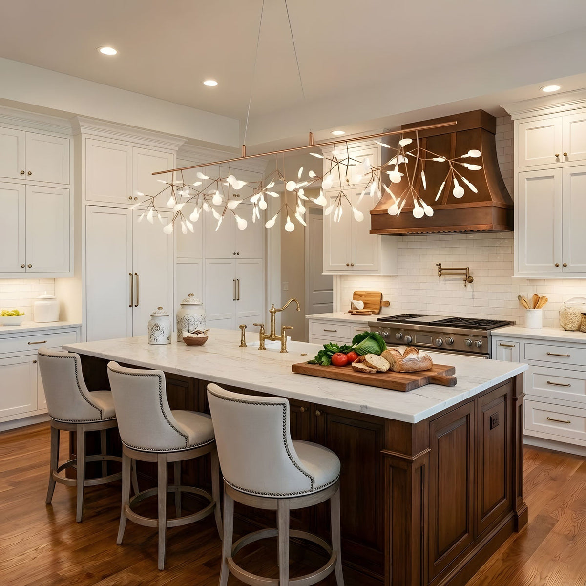 Long Style Firefly Led Chandelier – Ambient Illumination in Luxury Interior Setting View 3