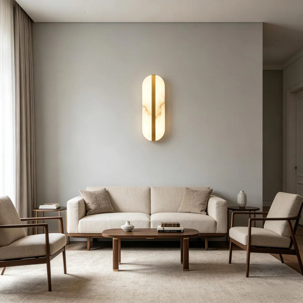 JINSHE Oblong Spanish Grade A Alabaster Wall Lamp Wall Lamp - product image