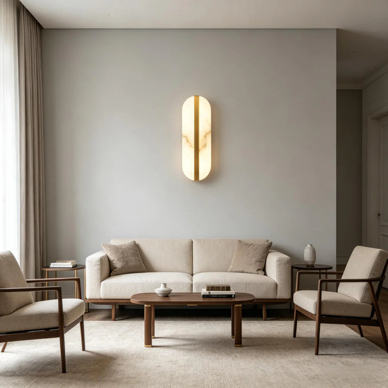 JINSHE Oblong Spanish Grade A Alabaster Wall Lamp Wall Lamp - product image