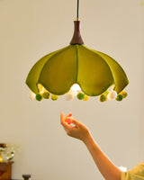 Looma Curated Solid Hardwood Pendant Light – spatial dining room perspective