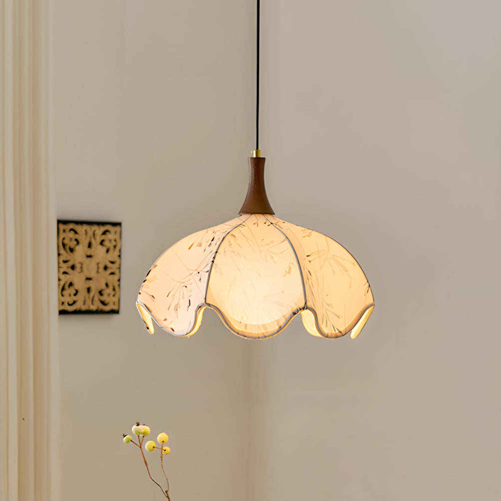 Looma Curated Solid Hardwood Pendant Light – Dia 40cm x H 28cm  ∅ 15.7 x H 11 finish configuration #1