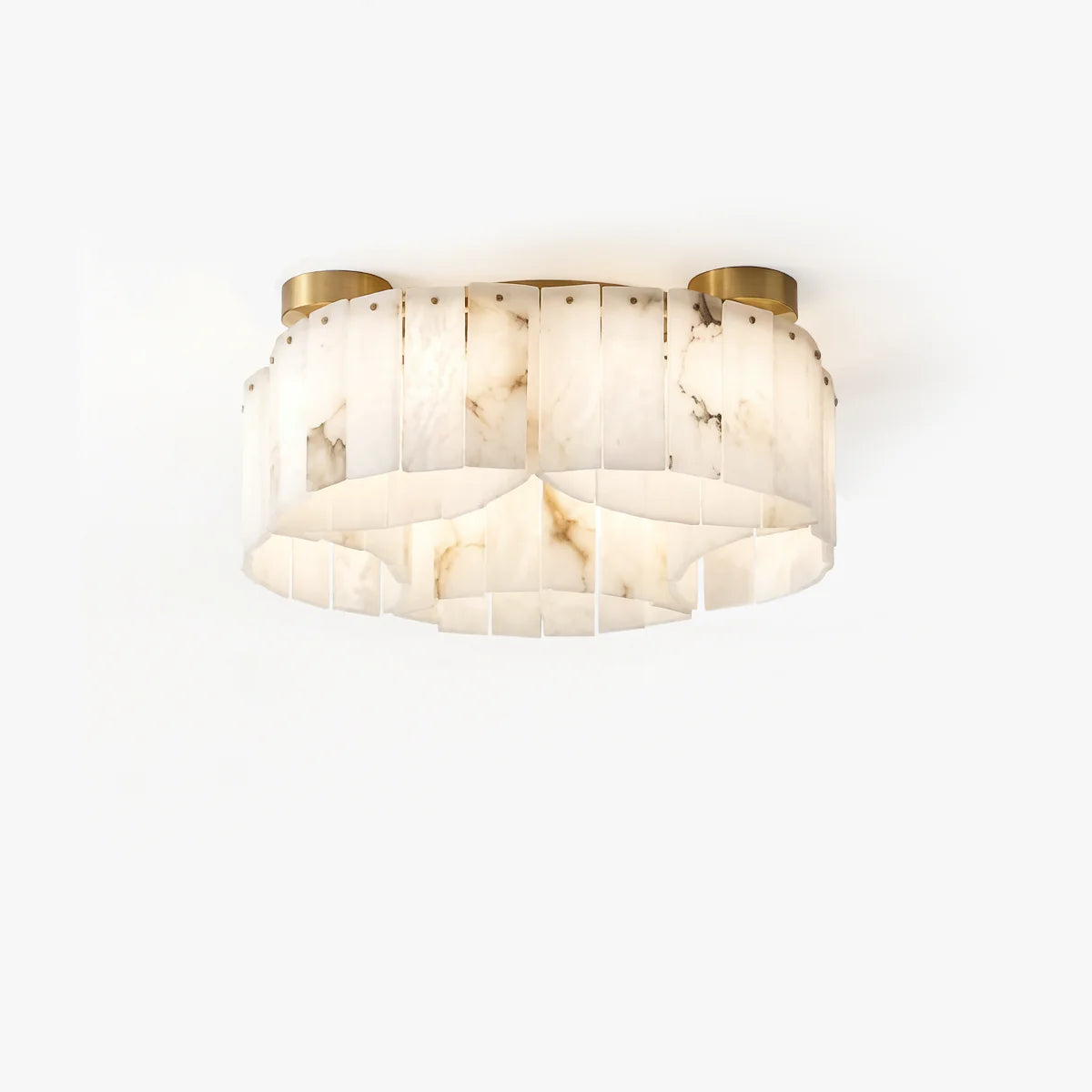 Ceiling Light | Luxury Marble & Solid Brass Flush Mount Ceiling Light | Minimalist Designer Cloud Ceiling Lamp | JINSHE | JINSHE