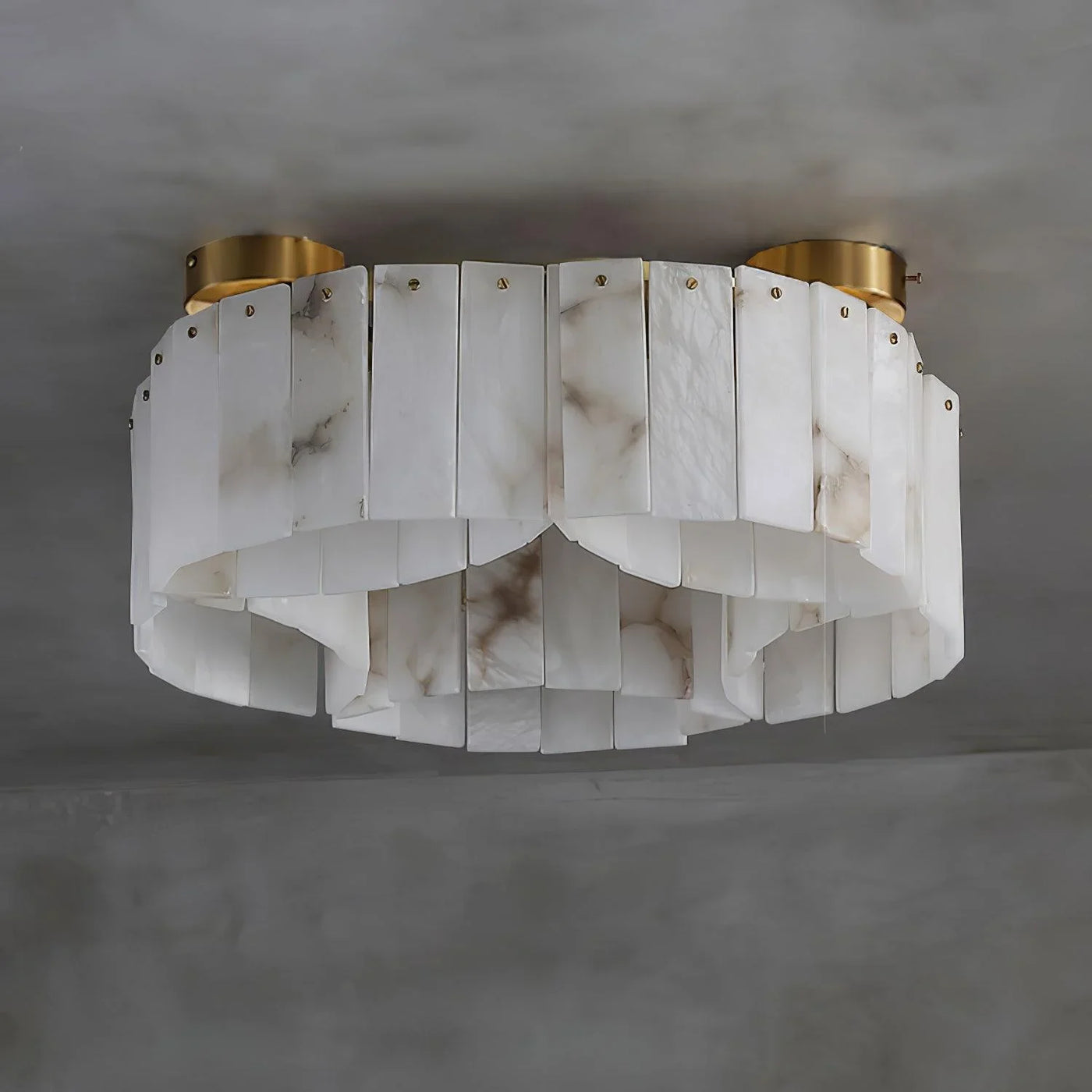 Ceiling Light View 13 | Luxury Marble & Solid Brass Flush Mount Ceiling Light | Minimalist Designer Cloud Ceiling Lamp | JINSHE | JINSHE