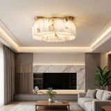 Ceiling Light View 10 | Luxury Marble & Solid Brass Flush Mount Ceiling Light | Minimalist Designer Cloud Ceiling Lamp | JINSHE | JINSHE