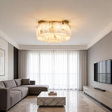 Ceiling Light View 11 | Luxury Marble & Solid Brass Flush Mount Ceiling Light | Minimalist Designer Cloud Ceiling Lamp | JINSHE | JINSHE