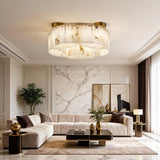 Ceiling Light View 2 | Luxury Marble & Solid Brass Flush Mount Ceiling Light | Minimalist Designer Cloud Ceiling Lamp | JINSHE | JINSHE